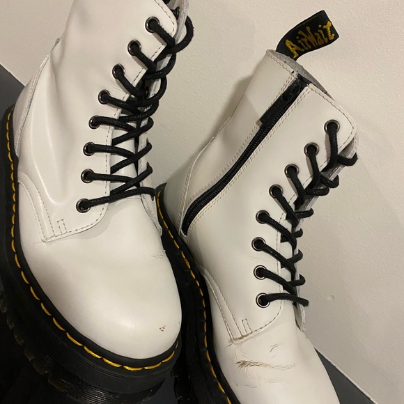 Doc Martin white jadon platform poots - Picture 2 of 6